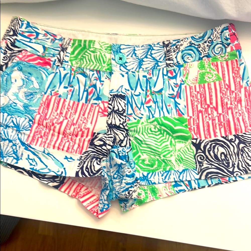 Lilly Pulitzer Women's Patchwork Print Cotton Blend Shorts - Multicolor
